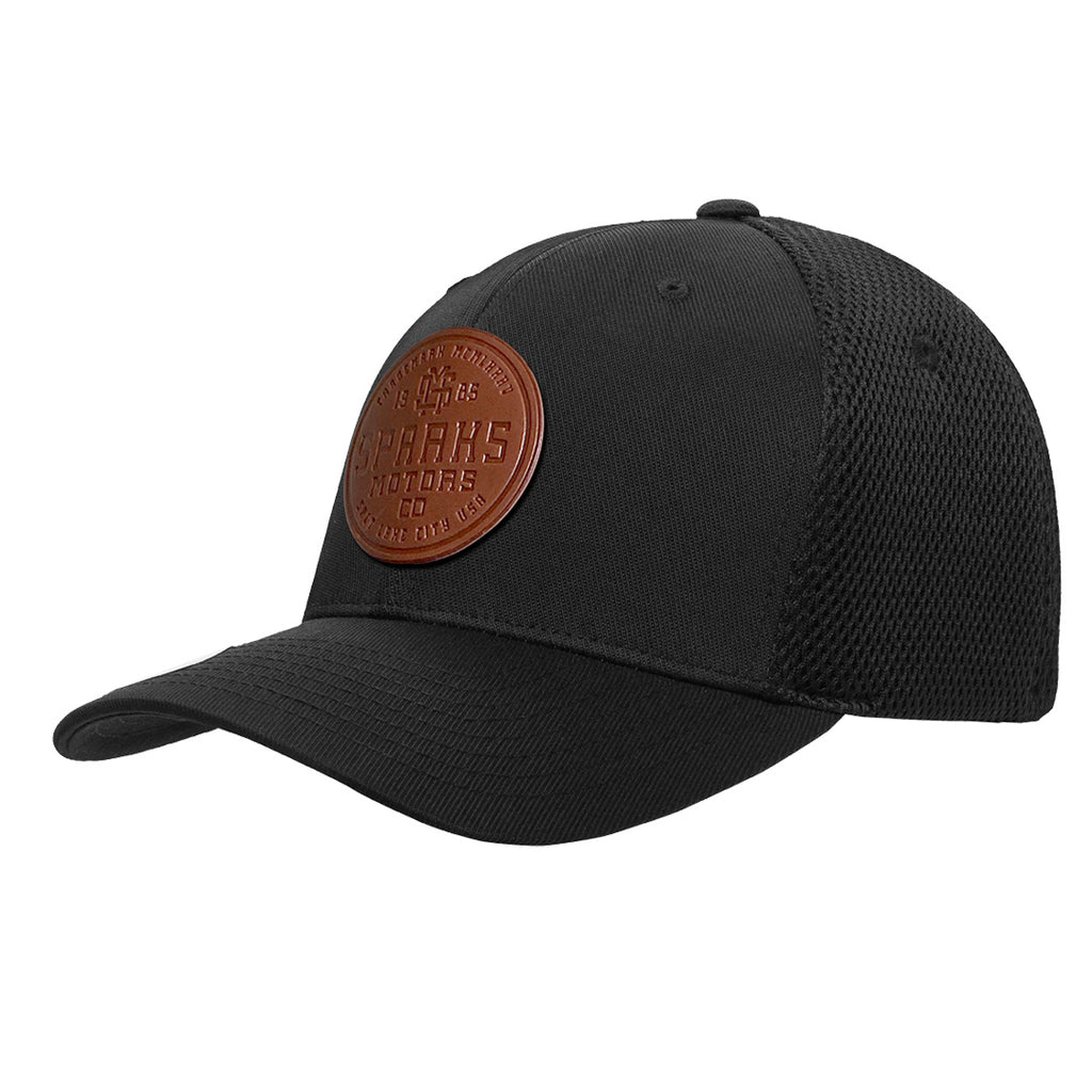 Signature Brown Leather Stamp Hat – SparksMotors